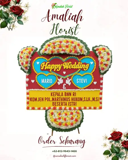 Papan Bunga Pernikahan Sakawayang